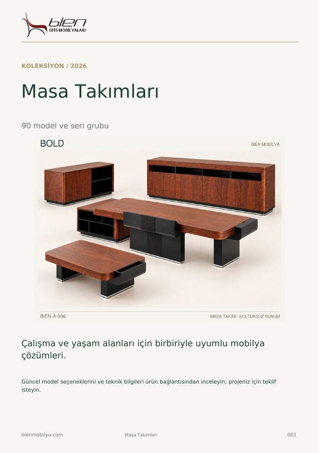Masa Takımları katalog kapağı