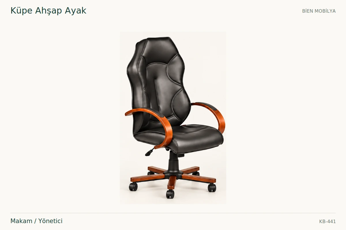 Bien Küpe Ahşap Ayak Makam / Yönetici