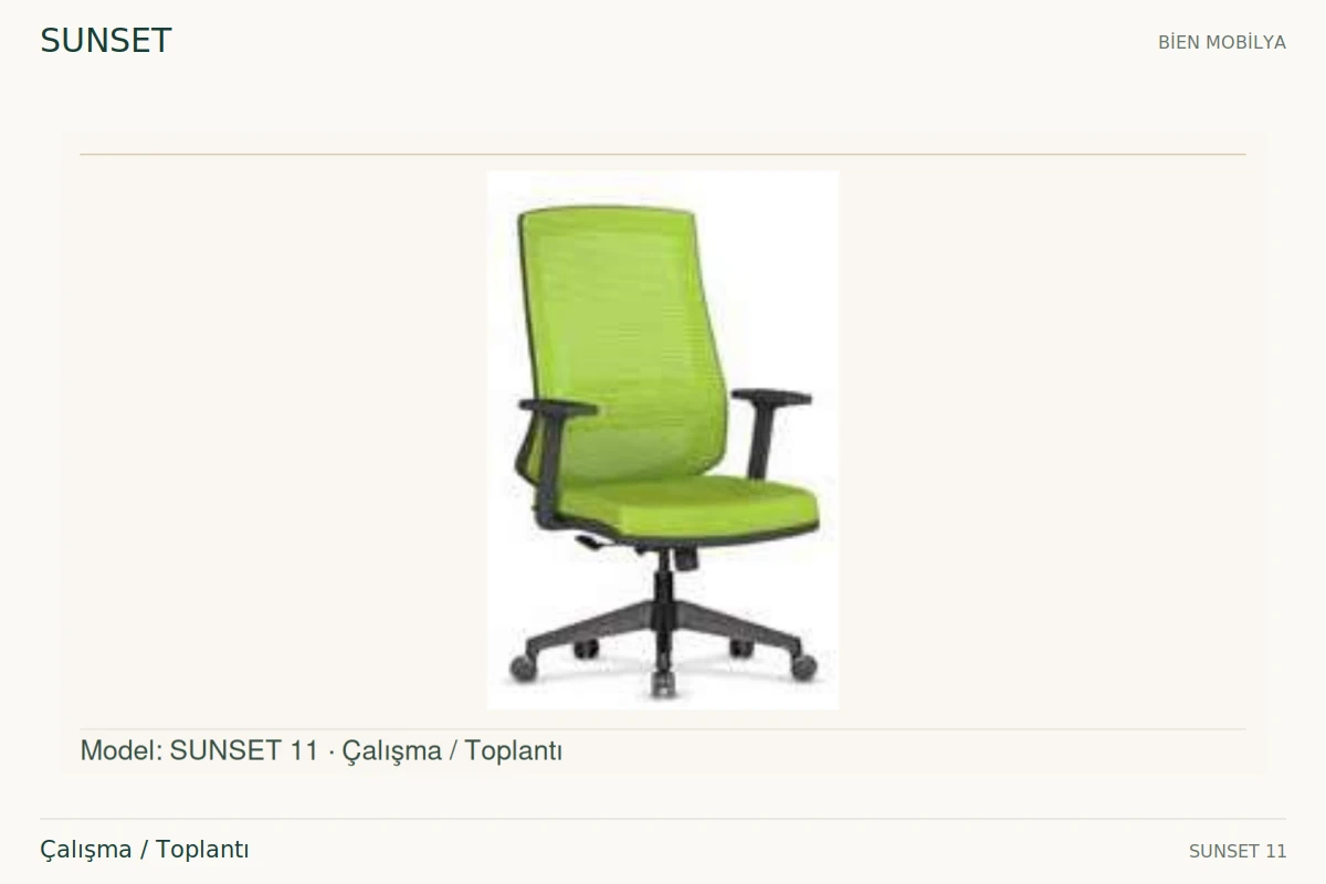 Bien SUNSET Çalışma / Toplantı