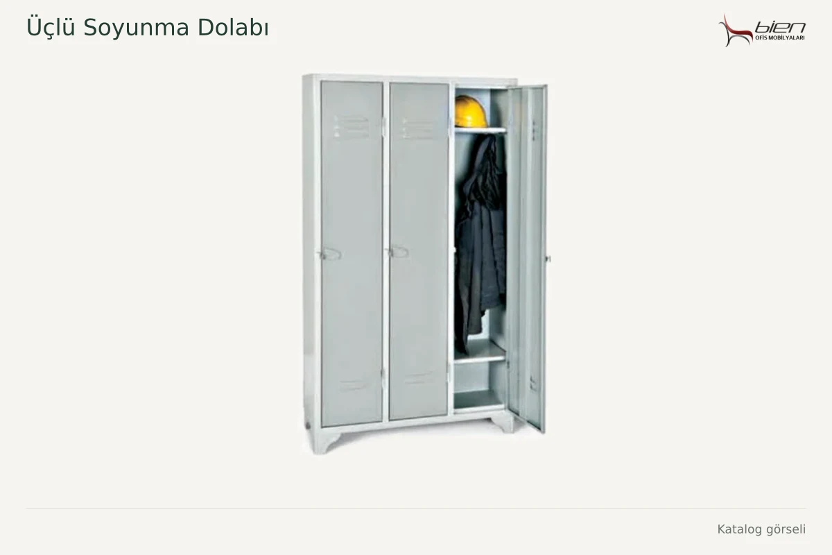 Bien Üçlü Soyunma Dolabı