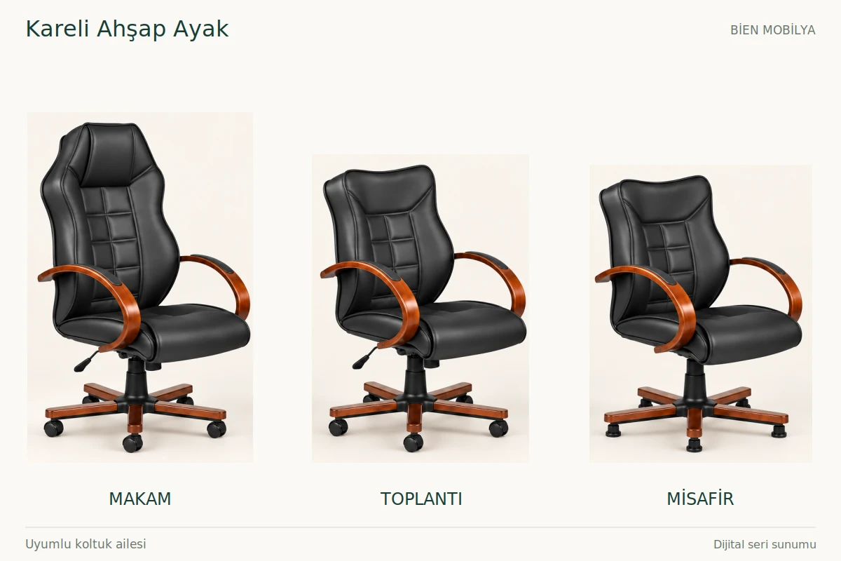 Bien Kareli Ahşap Ayak