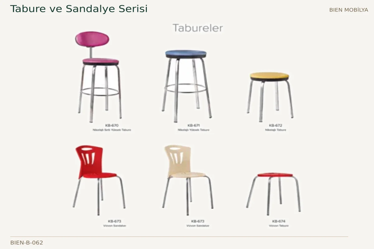 Bien Tabure ve Sandalye Serisi